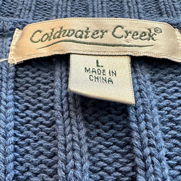 Coldwater Creek Blue Button-up Cardigan Women's Size Large - Picture 5 of 8